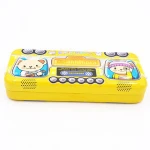 Lovely 3 layers tin pencil case with book holder