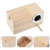 Lovely decorative wooden bird house craft bird nest,custom logo wholesale outdoor garden wood nest bird cage house