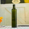 Low MOQ 250ml/500ml/750ml/1000ml dark green square olive oil  tea oil bottle fermentation bottle walnut oil glass bottle
