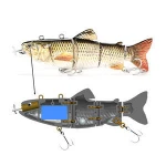 Lureking 130mm 35g Artificial Hard Plastic Multi Jointed Electronic Fishing Lure , Robotic Auto Swim Fishing Lure