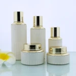 Luxury 15 30 g 60 100 120 200 ml 4 oz empty skincare cream jar set packaging glass cosmetic pump spray serum toner bottle