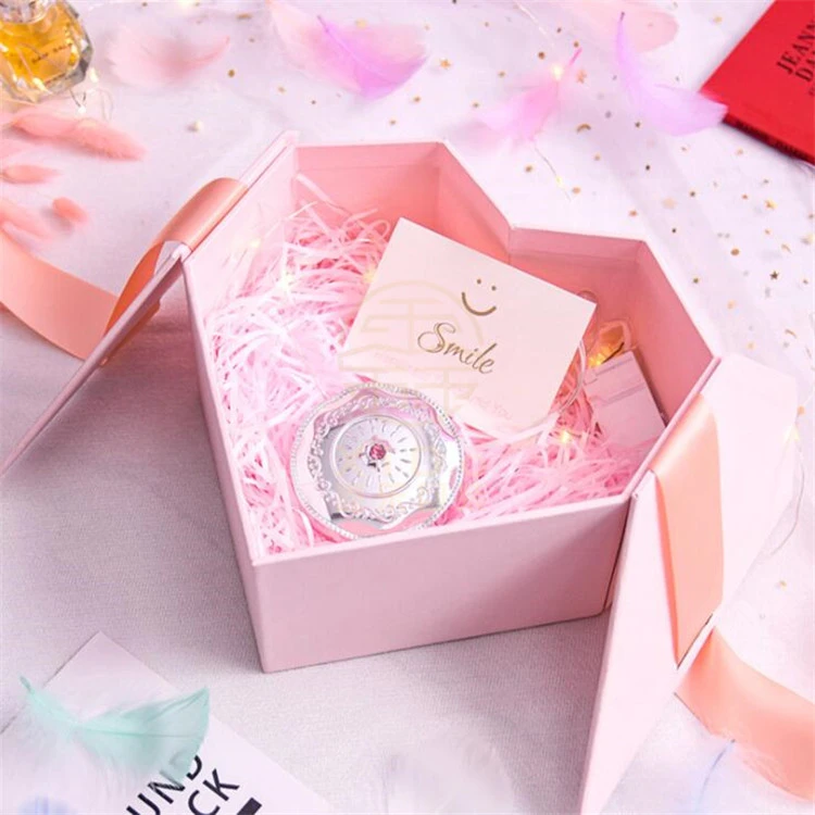 Luxury Chocolate Flower Heart Shaped Cardboard Gift Box Best Sellers Customer Fashion ValentineS Day Hardboard Flower Gift Box
