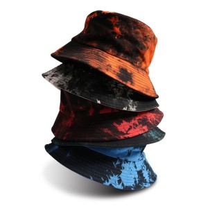 Luxury design printed fishing cap, custom tie dye bucket hat