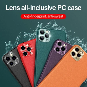 Luxury Metal Lens Hard PC Matte Phone Case For iPhone 12  11 Pro Max SEXSmax XR 8 7 6 Plus Thin and Ligh Camera Protection Cover