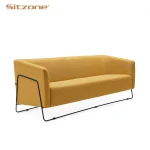 Luxury Style Furniture Single Seater Fabric Sitting Room Sofa With Metal Frame