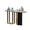 luxury style household marble top stainless steel frame console table CS-001