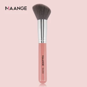 MAANGE OEM private label makeup sets brush pink wood handle single makeup brush loose powder brush