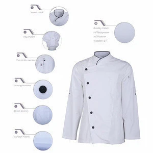 Made in Myanmar cheap price customized fire resistant kitchen white chef coat uniforms