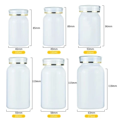 Manufacturer Plastic Vitamin Capsule Bottle White Health Capsule Plastic Pill Bottle