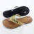 Import manufacturer wholesale Women gold diamond  fashion slippers flip-flops from China