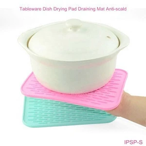 Mats&amp;Pads Table Decoration&amp;Accessories Type and Eco-Friendly Feature washable anti-scald dish drying silicone mat
