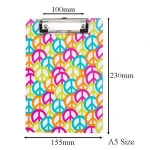 Medium 6/9 a5 size plastic clipboard with design
