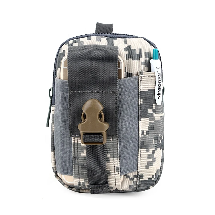 Men Canvas Mini Camouflage Waterproof Camping Leg Outdoor Waist Pouch Mobile Phone Bag Tactical Waist Bag