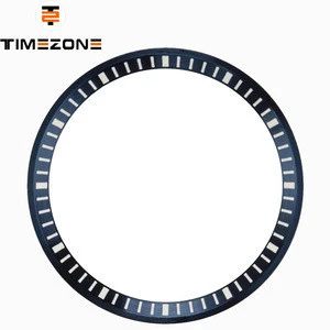 Men Watch Case Parts High Quality Metal Watch Bezel Inserts Blue Brushed Stainless Steel Lumed Chapter Ring
