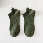Mens socks soft custom logo cotton summer breathable thin boat socks ankle socks