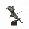 Metal crafts bronze playing violin music statue sculpture