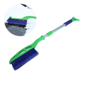 MICROMILL 120m Car Cleaning Tool Sbow Brush with Ice Scraper and Extendable Aluminium Pole Telescopic Snow Sweeper Broom