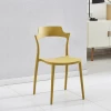 Mid-Century 8 Colors Simple Leisure Chair Stackable PP Dining Plastic Chairs with Backrest