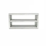 Mirrored Glass Furniture 2 Tier Console Table Side Cabinet Coffee Table