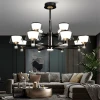 Modern acrylic light Villa living room dining room customized hanging ceiling lighting  led Aluminium pendant chandelier lights