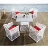 Modern balcony outdoor furniture Nordic Garden rattan chair wicker dining sets outdoor rattan table and chair set
