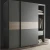 Import Modern Furniture Fitted Sliding Door Closet Gray Color Bedroom Wardrobes from China