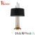 Import Modern hotel luxury fancy decorate metal base black cover bed side lamp decorate bedside lamp glass LED table lamp from China