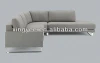 Modern indoor grey fabric 7 seater sofa set designs living room furniture white genuine leather L shaped sectional corner sofa