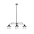 Import Modern Industrial 3 Light Chandelier Brushed Nickel Island Pendant Lighting Fixture Lamp Living Room Iron Incandescent Bulbs 80 from China