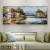Import Modern Mediterranean landscape wall decoration painting living room crystal porcelain painting from China