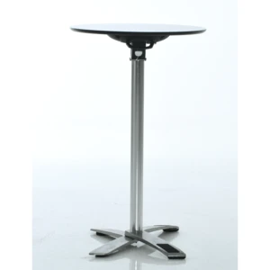 Modern outdoor folding ABS high top brushed aluminum cocktail table bar table