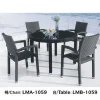 Modern Plastic Rattan Outdoor Chairs And Table Wicker Bar Furniture Set