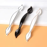 Modern White Wardrobe Door Handles Cabinet Drawer Handle Furniture Hardware Simple Style Zinc Alloy Handle