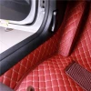 Motor Vehicle Motorbike Appliance Automotive Upholstery  Anti Slip Car Foot Mat Emboss Leather with Embroidery  car foot cover