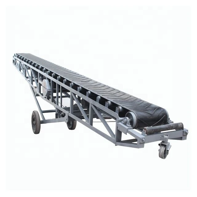 Movable belt conveyor system machine for ore industry