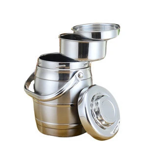 Multi-Size  Curve Type Stainless Steel Food Container Food Carrier Vacuum Thermal Cooker