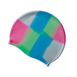 Muti-color custom flower swim cap funny swimming cap waterproof silicone swimming cap