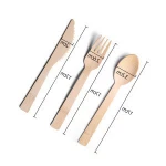 Natural Bamboo Dinnerware Kitchen Dinner Wooden Flatware Set Plain Bamboo Dinner Plate Children Bamboo Dinner Table Set
