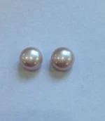 Natural freshwater half drilled cabochon beads pearl