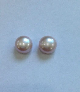 Natural freshwater half drilled cabochon beads pearl