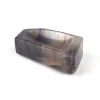 Natural raw stone hand-polished and carved colorful fluorite geometric soap box crystal crafts