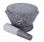 Natural top grade deep granite stone mortar and pestle mortar & pestle in variety sizes 3,4,5,6,7,8 inches