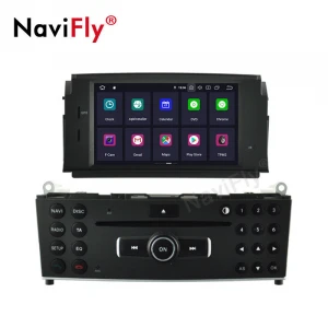 NaviFly 4GB+64GB Auto navigation Android 9.0 Car radio gps for Benz C200 C180 W204 2007 2008 2009 2010 WIFI BT RDS DVD FM Navi