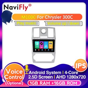 NaviFly voice control 2.5D IPS screen M100C Android 9.0 Car DVD player for Chrysler 300C car video GPS NAVIGATION BT WIFI
