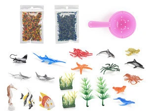 New and novelty ocean sensory bin theme park sea animal toys for decoration and play
