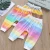 Import New arrival cotton rainbow color pant for girl from China