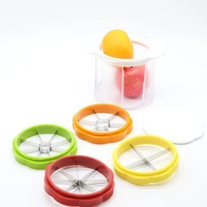 New arrival stainless steel manual apple cutter with colorful handle fruit tools