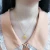 Import New Arrivals 2021 18k Gold Necklace flower Shape  Real Yellow Gold Pendant Necklace Jewelry With Rope Chain Wholesale Chinese from China