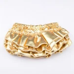 New baby gold color baby Girls underwear and headband set cute panties Children Underwear