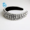 New Baroque retro wide version color diamond alloy flannel headband street photography daily hair accessories